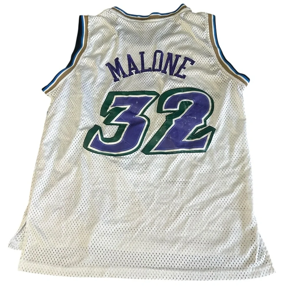 Adidas Men Utah Jazz Karl Malone Jersey Sz Medium